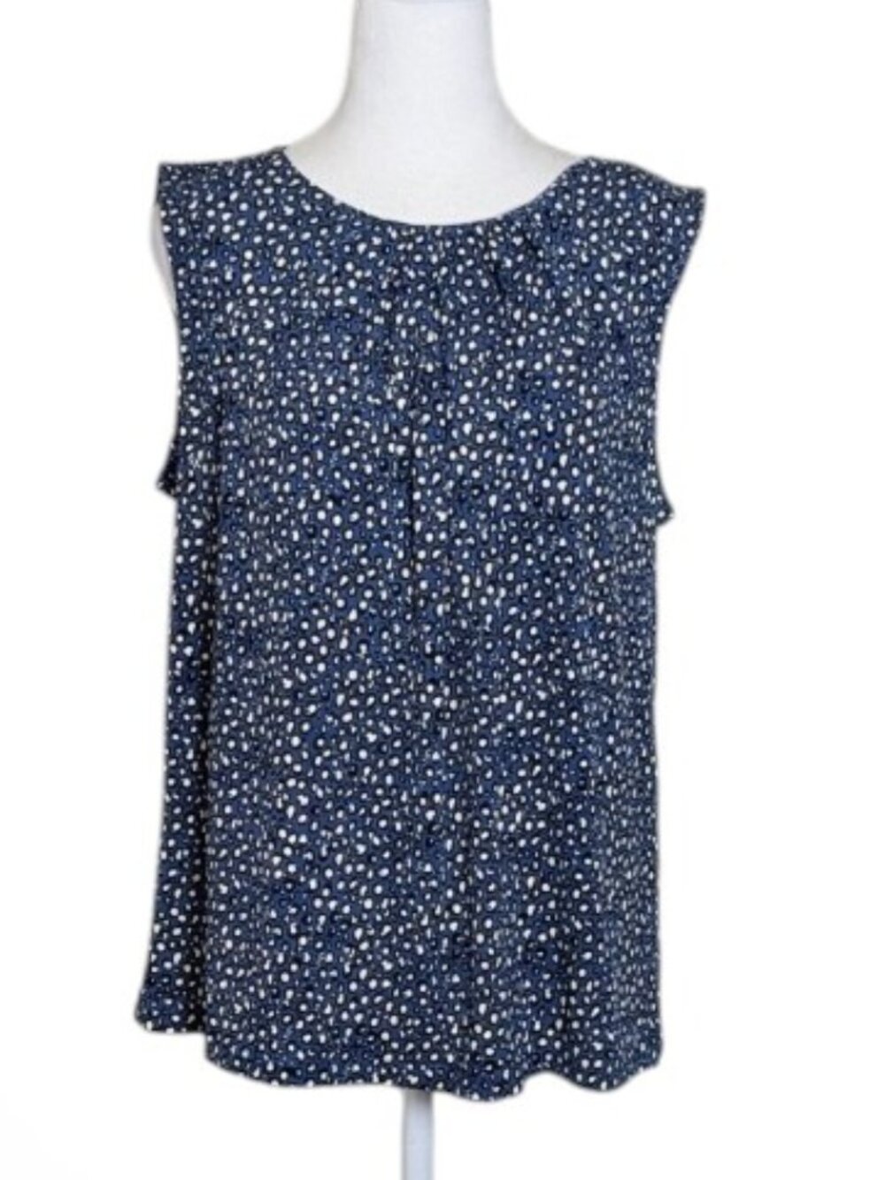 JONES NEW YORK Women's Sleeveless Flowy Top Blouse  Size M  Blue Print NWT